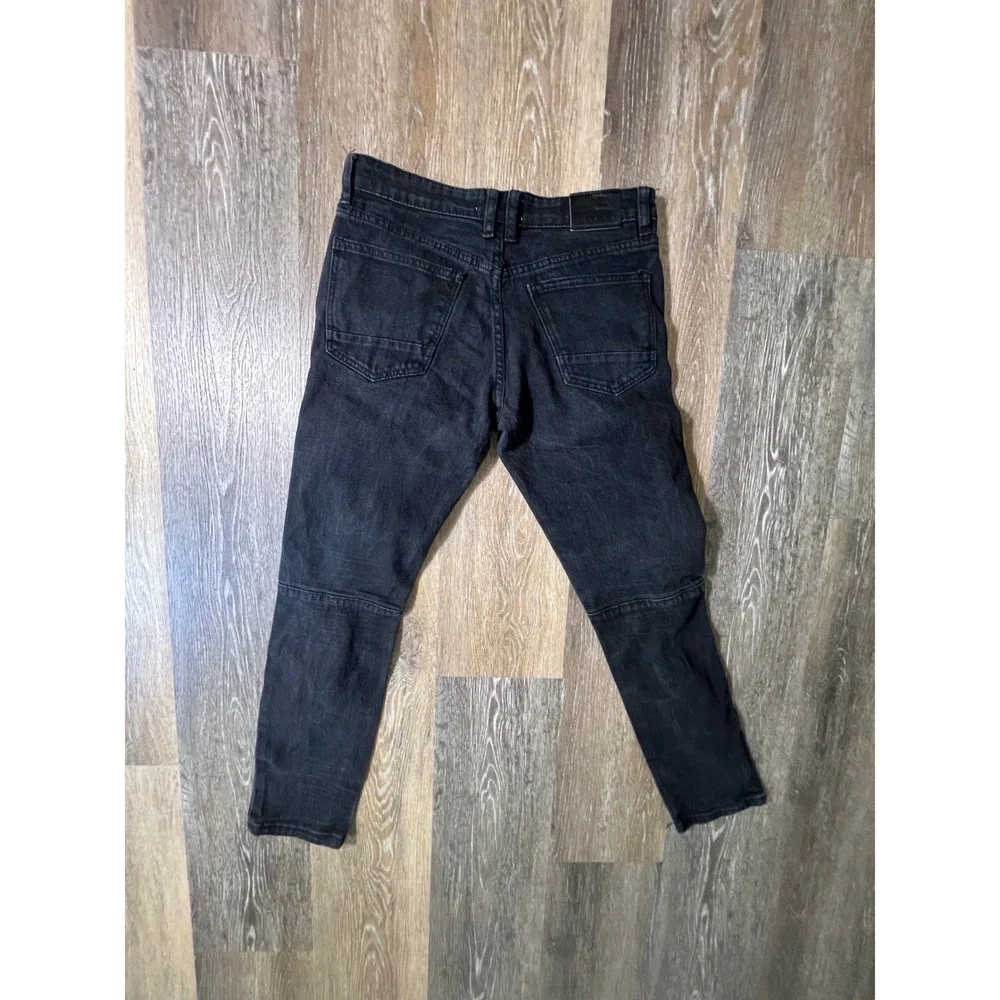 Blind Trust Distressed‎ Jeans Women 14 Black Ripped Slim Fit Moto Edge
